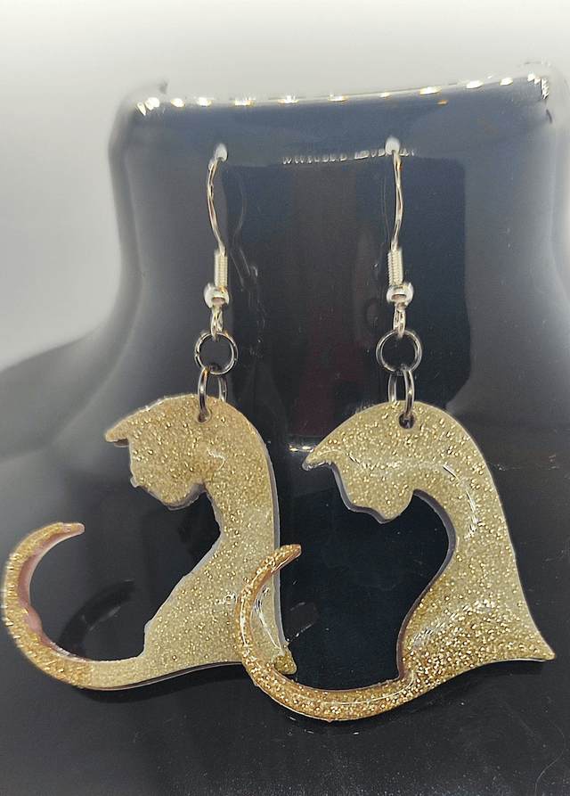 boucles d'oreilles "chatbrille"