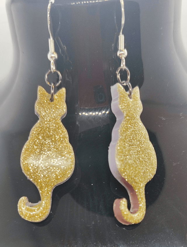 boucles d'oreilles "chatbrille"