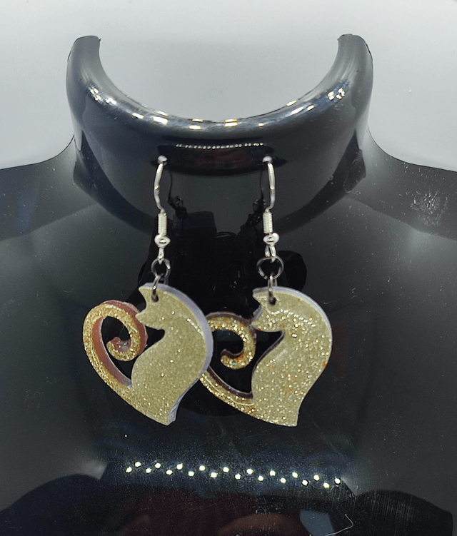 boucles d'oreilles "chatbrille"