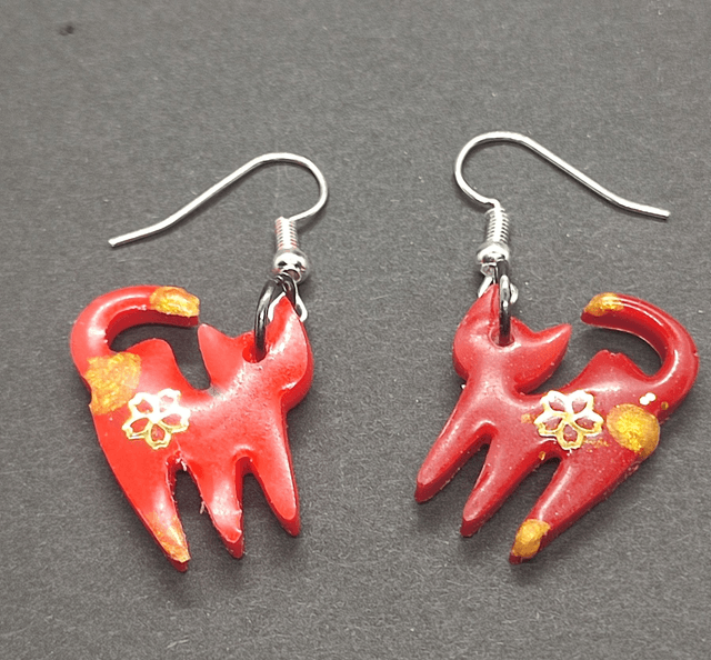 boucle d'oreilles chat