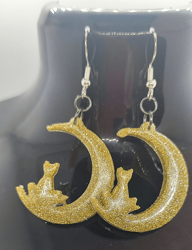 boucles d'oreilles "chatbrille"