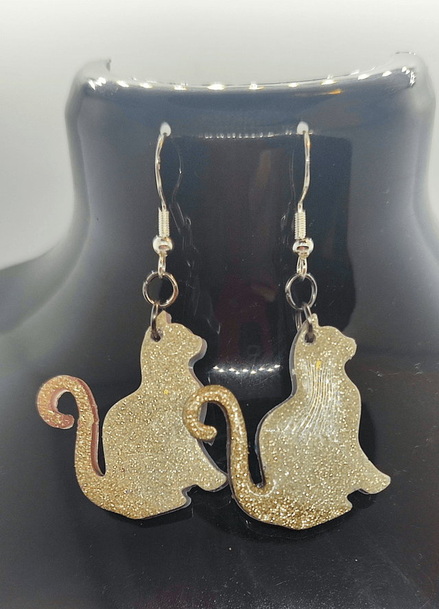boucles d'oreilles "chatbrille"